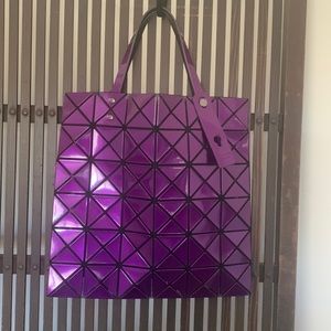 Authentic Issey miyake BaoBao purple lucent tote